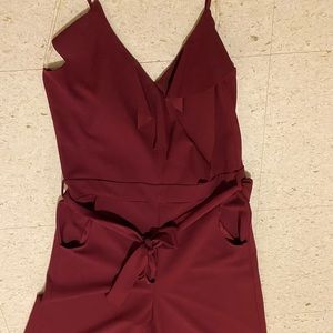 Maroon jumpsuit